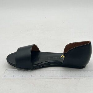 YDN Black Open-Toe D'Orsay Flat Sandals